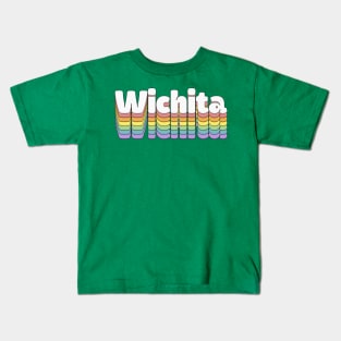 Wichita // Retro Typography Design Kids T-Shirt